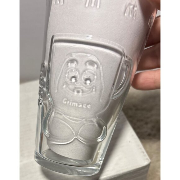 McDonalds Grimace 2024 Collectors Glass 12 Oz Embossed Design Limited Edition - Picture 4 of 7